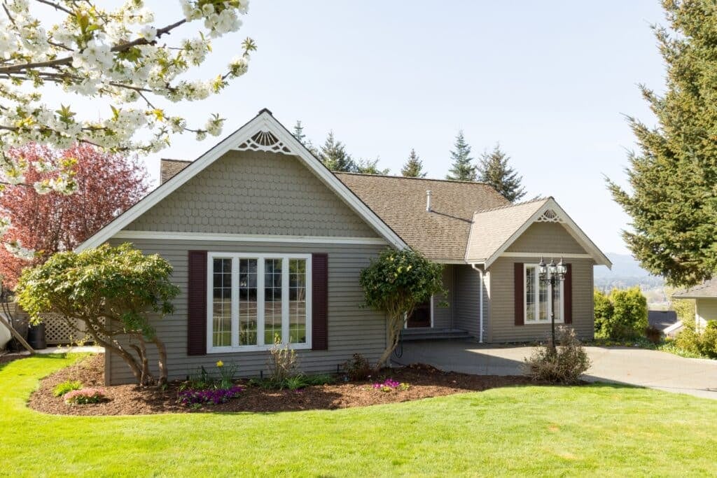 brown roof house