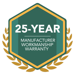 25 Year Manufacturer Warranty