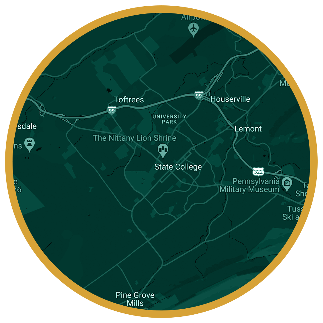 state college roofing services map